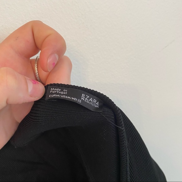 ⚡️ZARA Black Open Back Halter Top Backless Bodysuit Ribbed Sleeveless Shirt | M - Picture 6 of 6